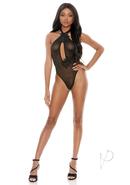 Barely Bare Peek-a-boo Front Mesh Teddy - O/s - Black
